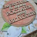 Kartka z okazji przejścia na emeryturę w pudełku kraft z okienkiem