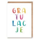 Kartka z gratulacjami tęczowa kolorowa