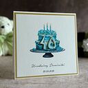 Personalizowana kartka na 40 urodziny BE HAPPY 14x14 cm