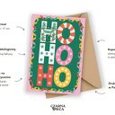 Kolorowa kartka świąteczna Ho Ho Ho
