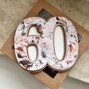 Kartka „60” pudrowy róż