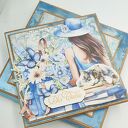 Elegancka kartka scrapbooking „Dla Ciebie” z pudełkiem na imieniny lub urodziny
