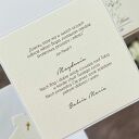 Personalizowana kartka na chrzest w ozdobnej kopercie 14x14 cm biel i perłowe złoto