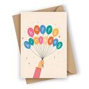 Kartka urodzionowaz balonami - happy birthday