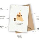 Kartka urodzinowa z psem - najlepsze życzenia