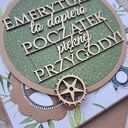 Kartka na emeryturę dla mężczyzny z życzeniami - koperta kraft