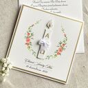 Personalizowana kartka na Chrzest w ozdobnej kopercie 14x14 cm, wzór 54a
