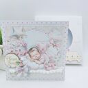 Pamiątka z okazji Chrztu Świętego - kartka scrapbooking 3D z pudełkiem (dla dziewczynki)