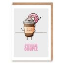 Kartka walentynkowa power couple - zabawny karnet miłosny