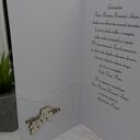 Kartka na Pierwszą Komunię Świętą (sztalugowa) z pudełkiem - scrapbooking w bieli i złocie
