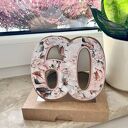 Personalizowana kartka na 60 urodziny „60” w pudrowym różu