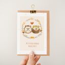 Kartka ślubna A6 Jeżyki Wszystkiego dobrego młodej parze