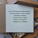 Kartka na baby shower chłopca w pudełku kraft