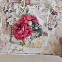 Delikatna kartka w stylu shabby chic - ręcznie robiona pamiątka