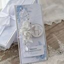 Kartka komunijna w pudełku dla chłopca z życzeniami