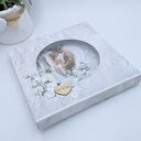 Ręcznie robiona kartka ślubna 14x14 cm 3D z pudełkiem i kieszonką na pieniądze