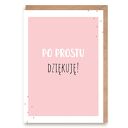 Kartka z podziękowaniem Po prostu dziękuję