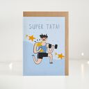 Kartka dla Taty „Super Tata” - koperta na Dzień Ojca (A6)