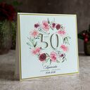 Elegancka kartka urodzinowa 50 lat z kopertą prezentową BH 21B