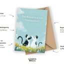 Kartka ślubna z kotami dla młodej pary