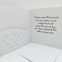 Kartka gratulacyjna z okazji narodzin dziewczynki - pastelowy róż, serce i biała koperta 