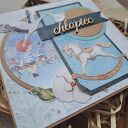 Kartka na baby shower chłopca w pudełku kraft