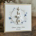 Elegancka kartka na Chrzest Święty z ozdobną kopertą - personalizowana