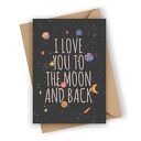 Kartka walentynkowa - i love you to the moon and back