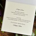 Elegancka personalizowana kartka ślubna w ozdobnej kopercie