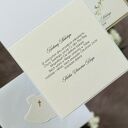 Personalizowana kartka na chrzest w ozdobnej kopercie 14x14 cm (biel i perłowe złoto)