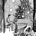 Karteczka świąteczna z autorską ilustracją - Boże Narodzenie C6