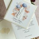 Elegancka, ręcznie robiona kartka ślubna w ozdobnej kopercie WP 56 (personalizowana)