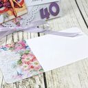 Kartka na 40-tkę dla Pani Dagmary - ręcznie robiona kopertówka