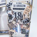Kartka na 18 urodziny w pudełku z okienkiem - DL handmade
