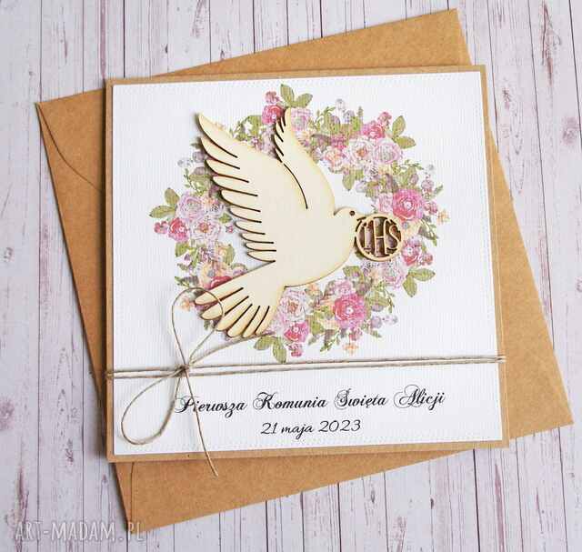 Kartka, PERSONALIZACJA: I Komunia Święta