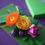 dzień kartki luxury flower gift box for mom, paper bouquet, personalised matki papier