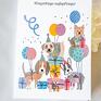Kartka dla miłośnika psów - Wszystkiego najlePsiego! 2 urodzinowa
