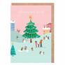 pomysł na świąteczny prezentKartka bożonarodzeniowa Miasteczko - boże narodzenie kartka
