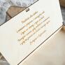 Biala Konwalia pudełko na prezent na pieniądze drewniane na 3 pamiątka ślubu