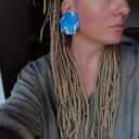 Klipsy kwiatowe lekkie etno boho - handmade (Box x1)