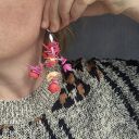 Klipsy leciutkie kolorowe kwiaty - handmade