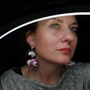 Klipsy długie koła różowo-białe - boho, ślub i etno (lekkie, ręcznie wykonane)