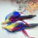 Klipsy pióra wykonane w pojedynczym egzemplarzu piękne polecam