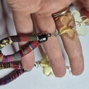 Kolorowe klipsy boho z kwiatami - lekkie i bez przekłuwania uszu
