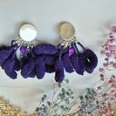 Klipsy pompony lekkie w stylu etno-folk - Box X1
