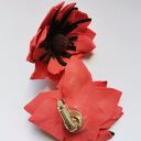 Lekkie klipsy kwiatowe boho - kolorowe handmade na klipsy