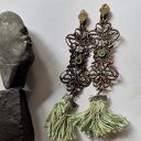 Klipsy etno boho długie chwosty box x1