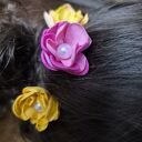 Spinki do włosów do wpięcia w kok typu szpilki - kwiaty handmade