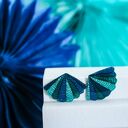 Klipsy muszle w morskim kolorze