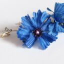 Kwiatowe klipsy handmade boho - Ruda Klara